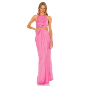 NWT L’Academie Sinclair Maxi Dress Pink size S